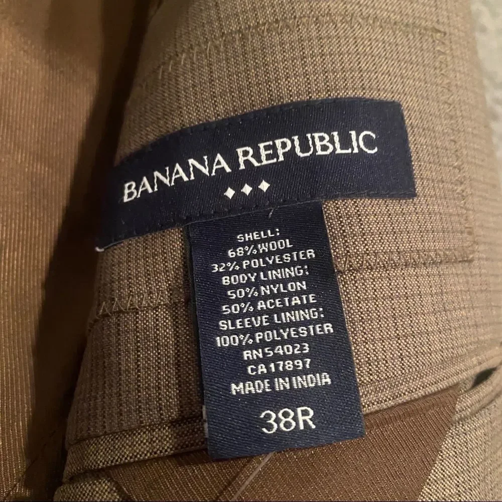 Banana Republic Wool Suit Coat Men’s Size 38